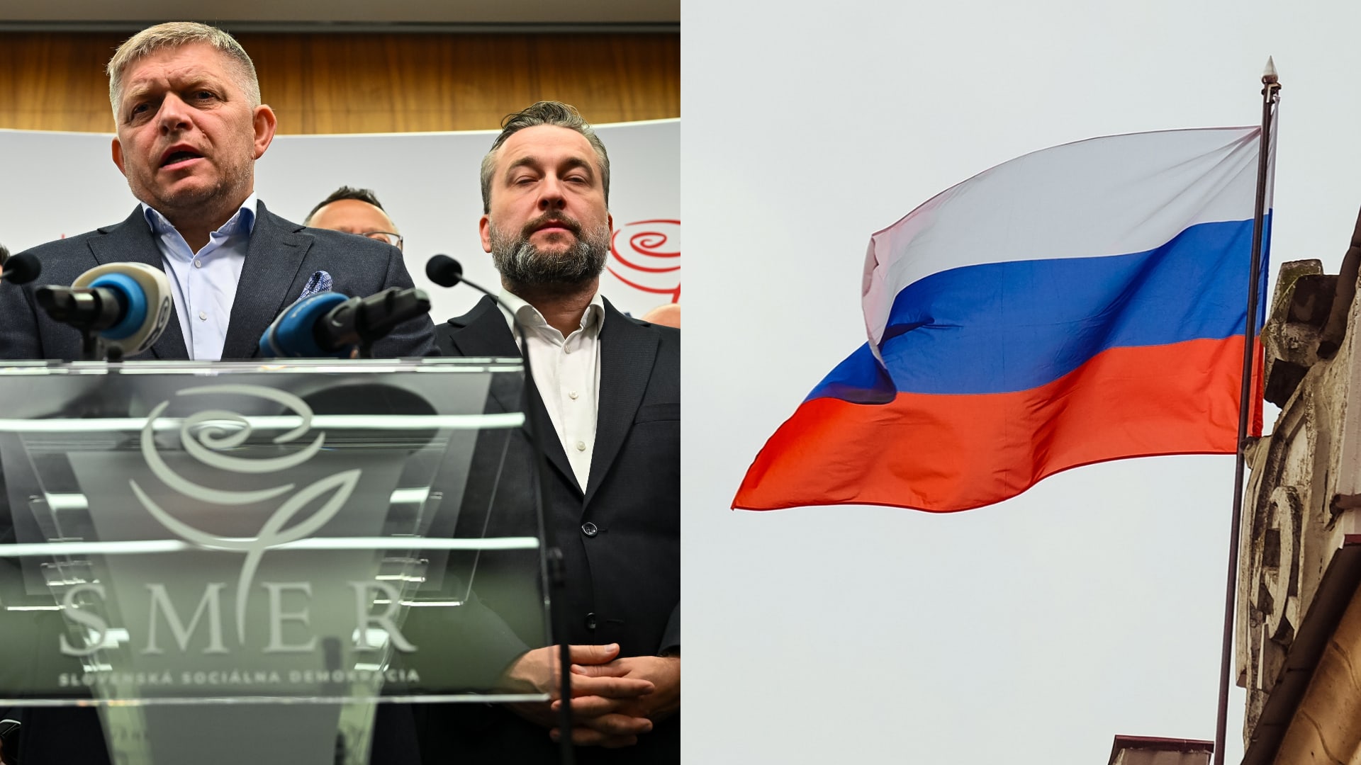 fico blaha a ruská vlajka