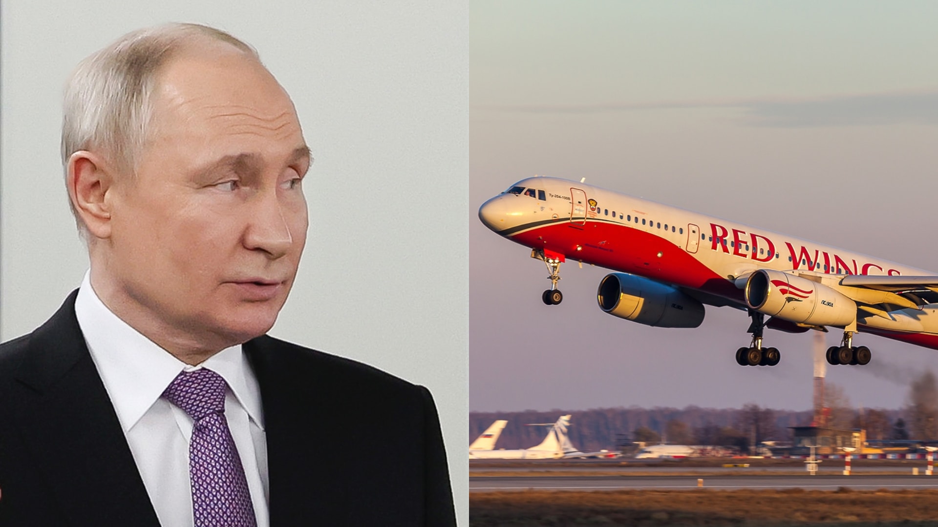 Vladimir Putin a Tupolev Tu-214