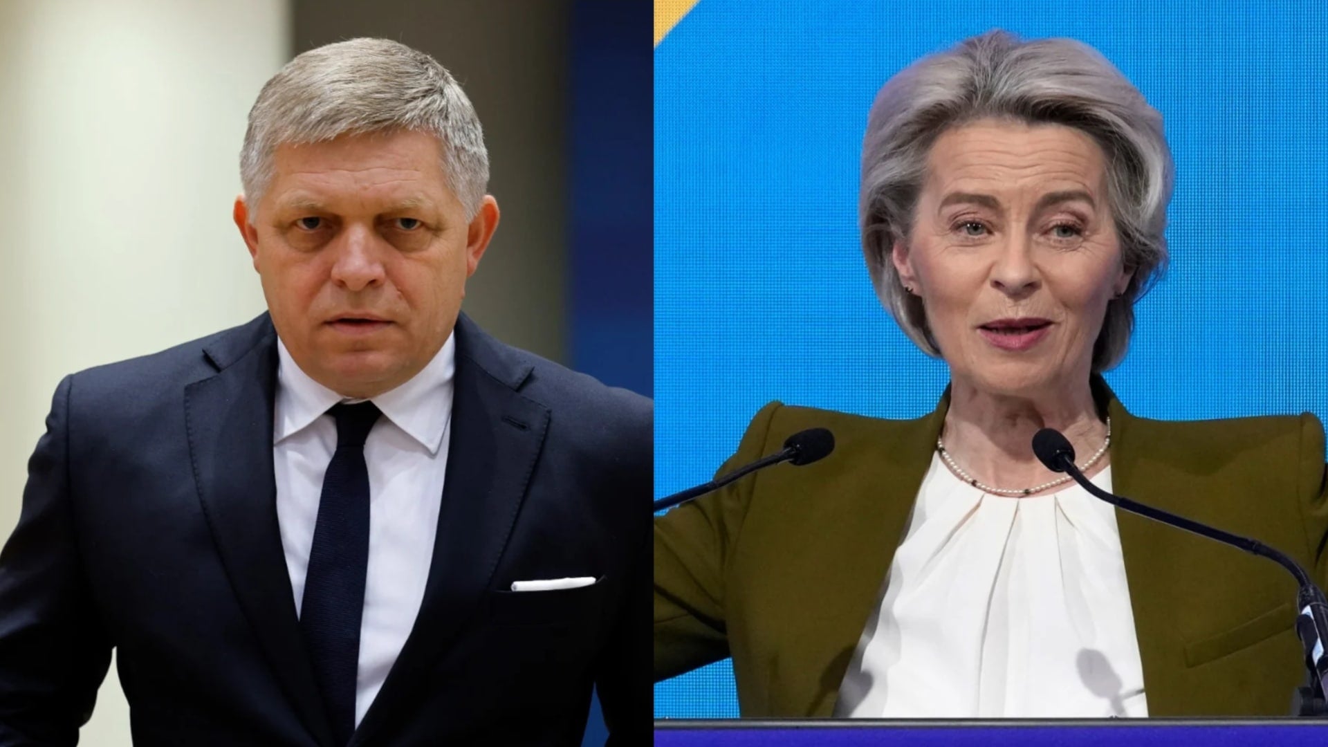 Robert Fico a Ursula von der Leyen