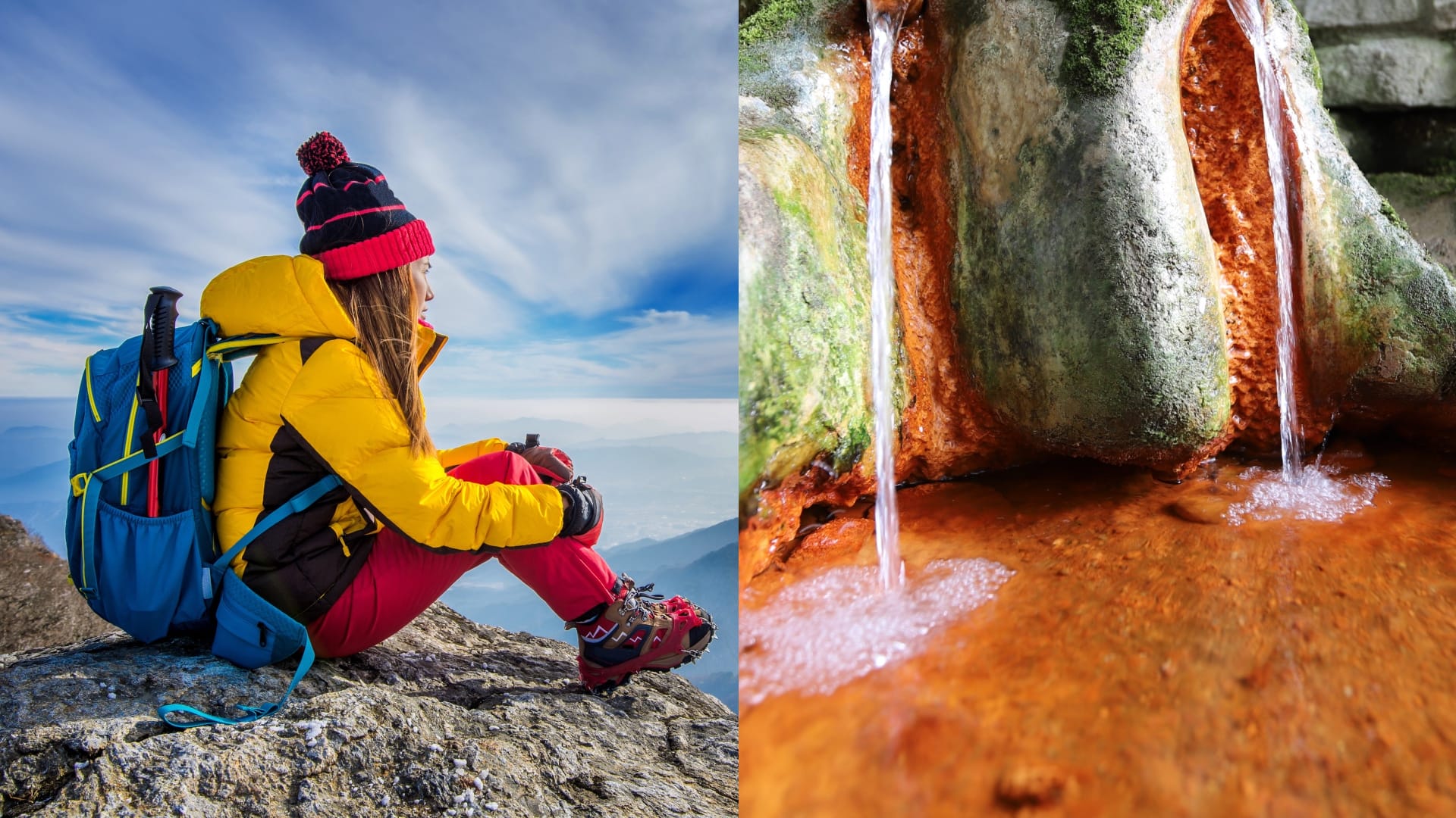 turistka, travertíny