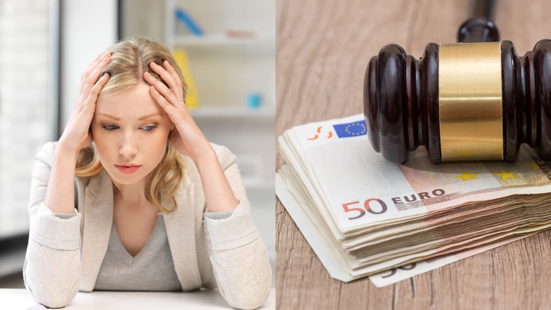 Nešťastná žena, pokuta v eurách, eurá, pokuta za poplatky za psa