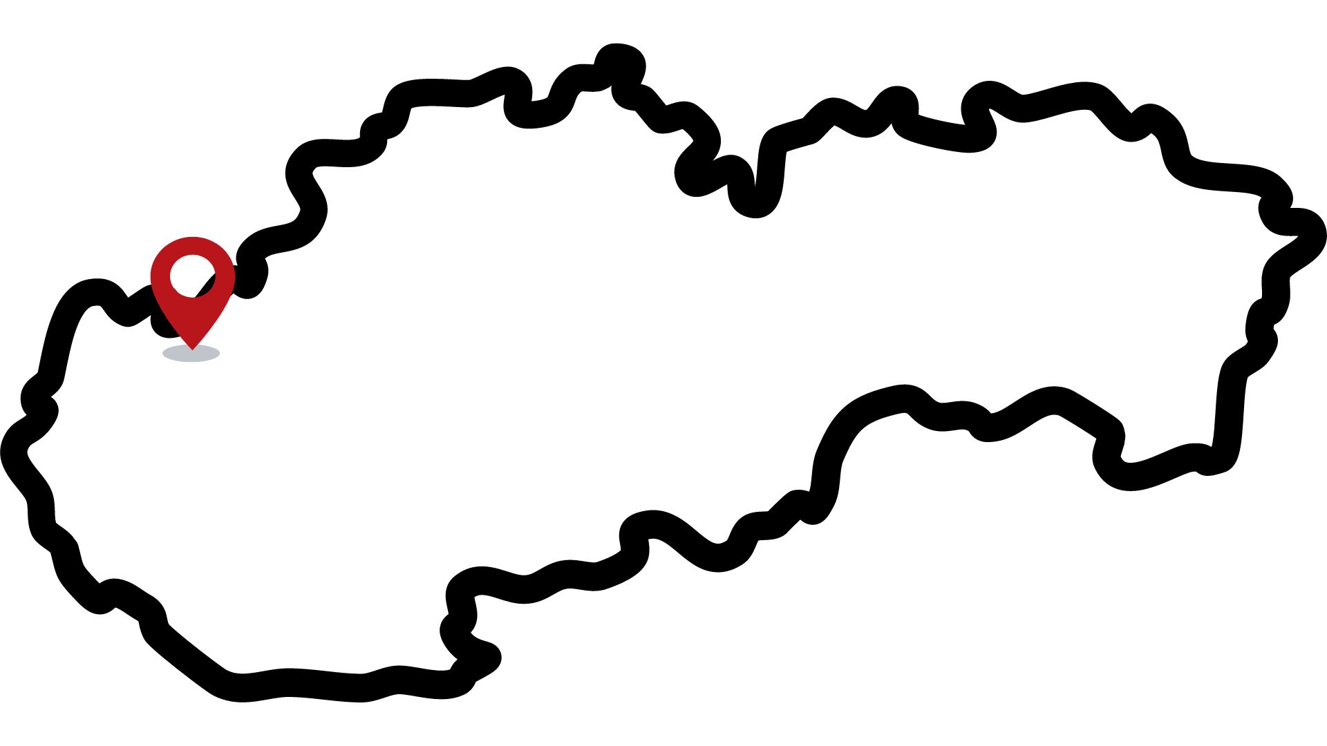 slovensko slepá mapa