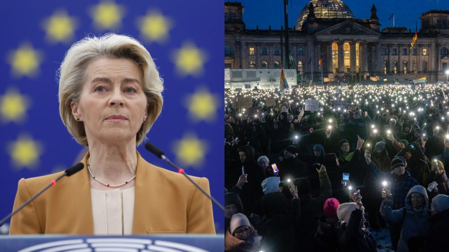 Predsedníčka Európskej komisie Ursula von der Leyenová a protesty proti extrémizmus, populizmus v Európe