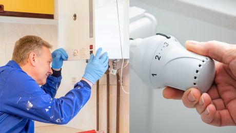 Na snímke kurenár a radiátor