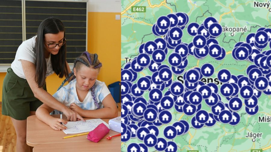 dieťa v škole, mapa