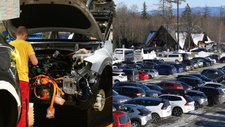 Na snímke výroba áut Kia, parkovisko