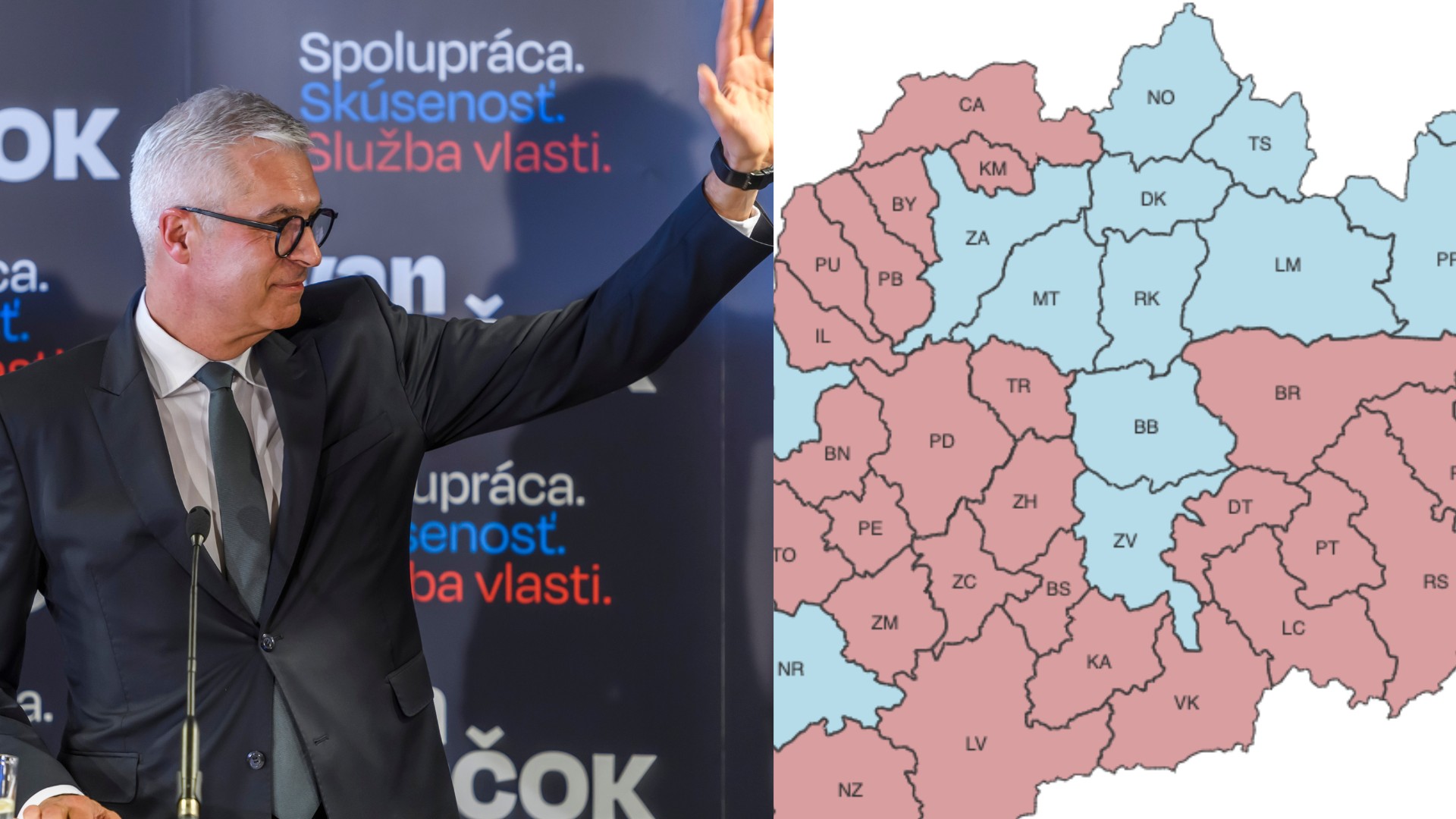 Ivan Korčok, mapa volieb