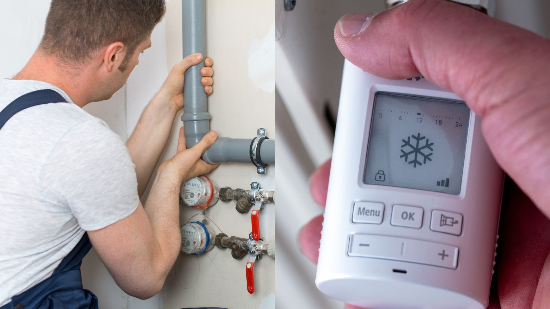 Na snímke inštalatér