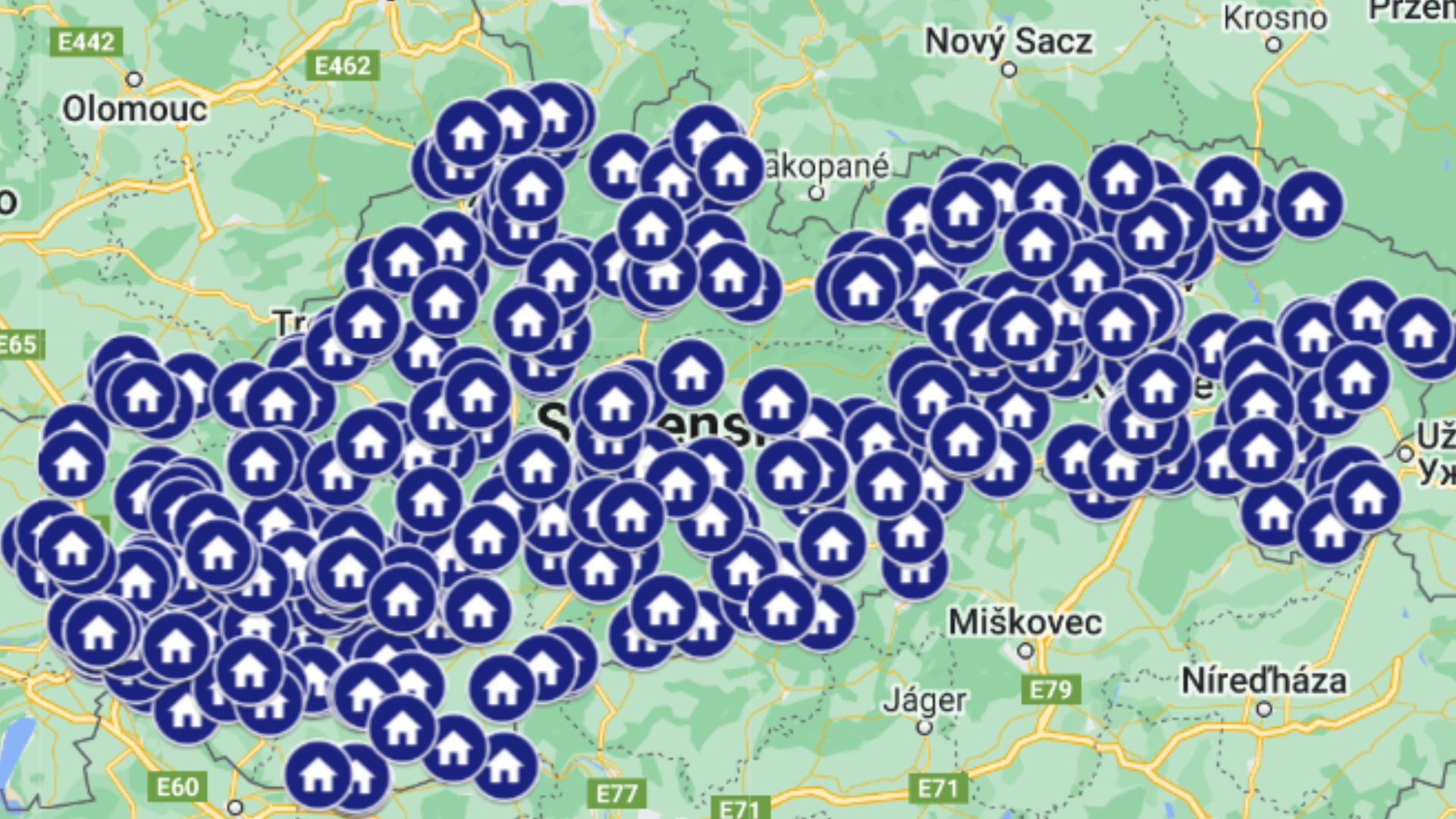 Interaktívna mapa škôl