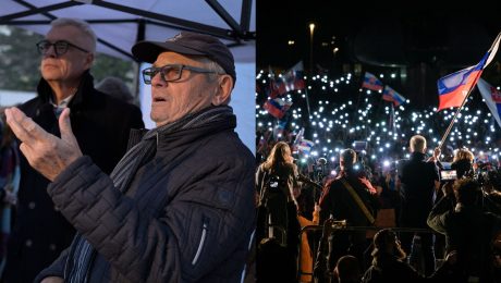 Ivan Korčok, Milan Kňažko, zhromaždenie