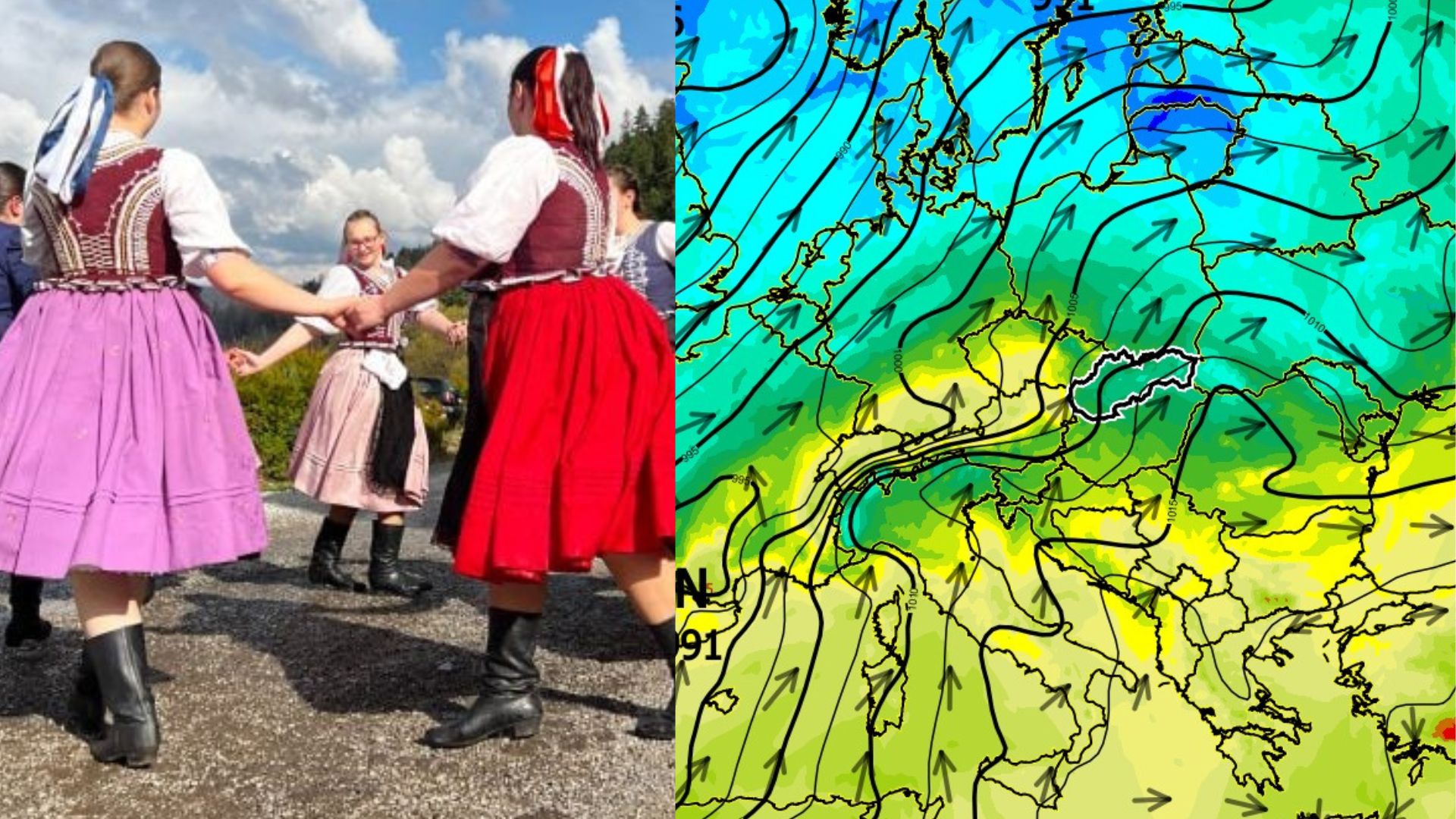 folkloristky, graf počasia