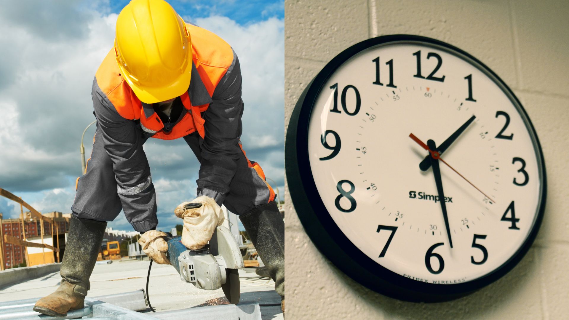 robotník a hodiny