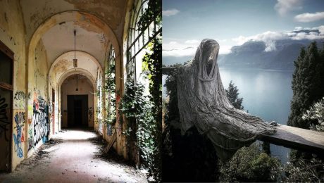 Opustená liečebňa a socha ducha