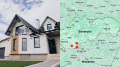 Dom a mapa Slovenska.