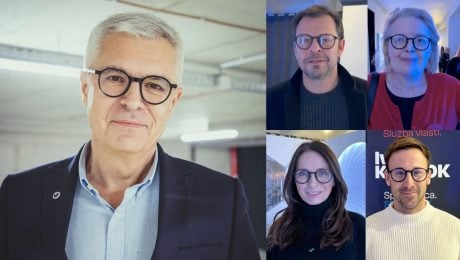 Na snímke je Ivan Korčok, Alexander Bárta, Magda Vášáryová, Henrieta Mickovičová a Marek Fašiang