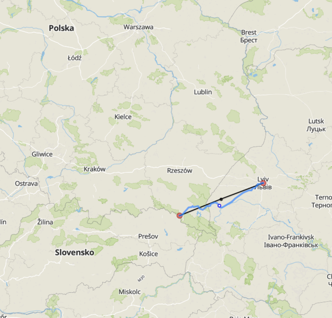 Poľsko raketa, Ľvov, Slovensko