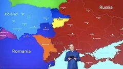 Medvedev a jeho absurdná mapa Ukrajiny