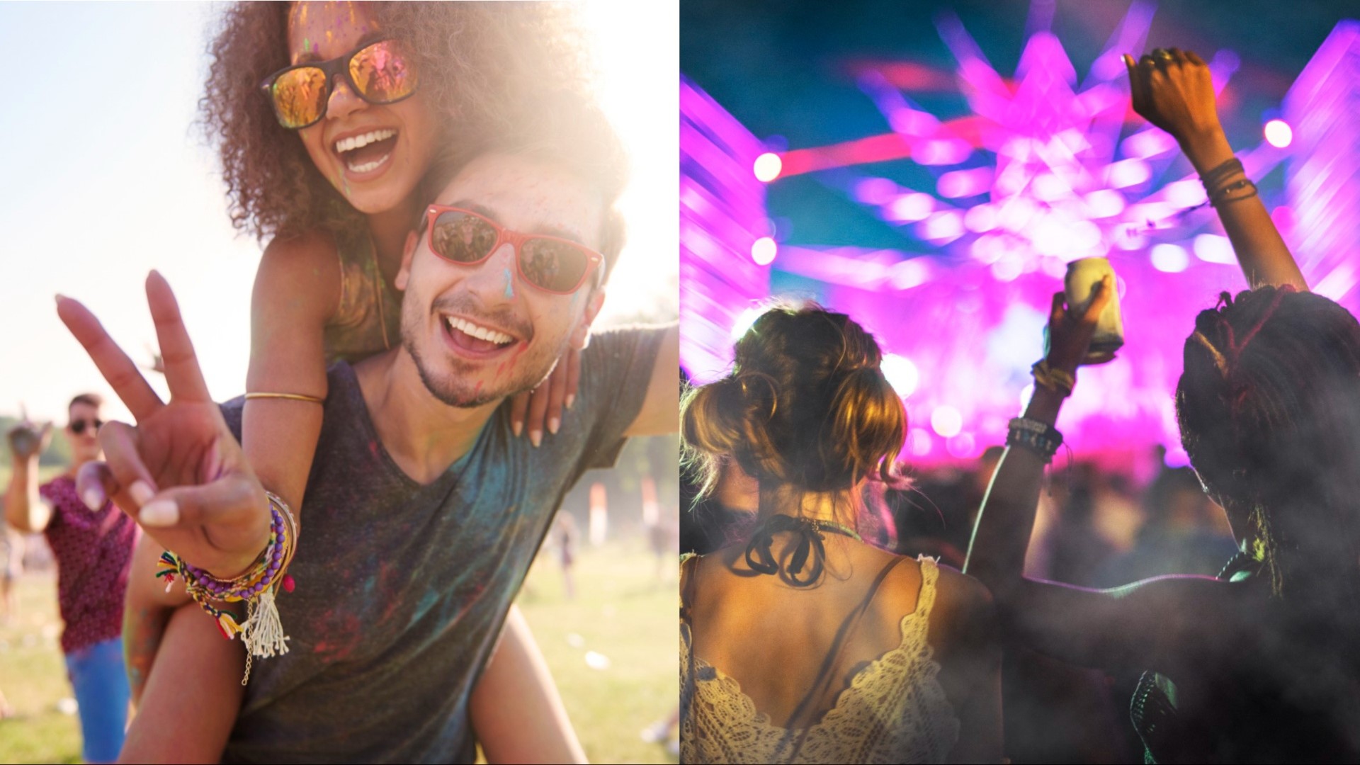 Ľudia na festivale, festival