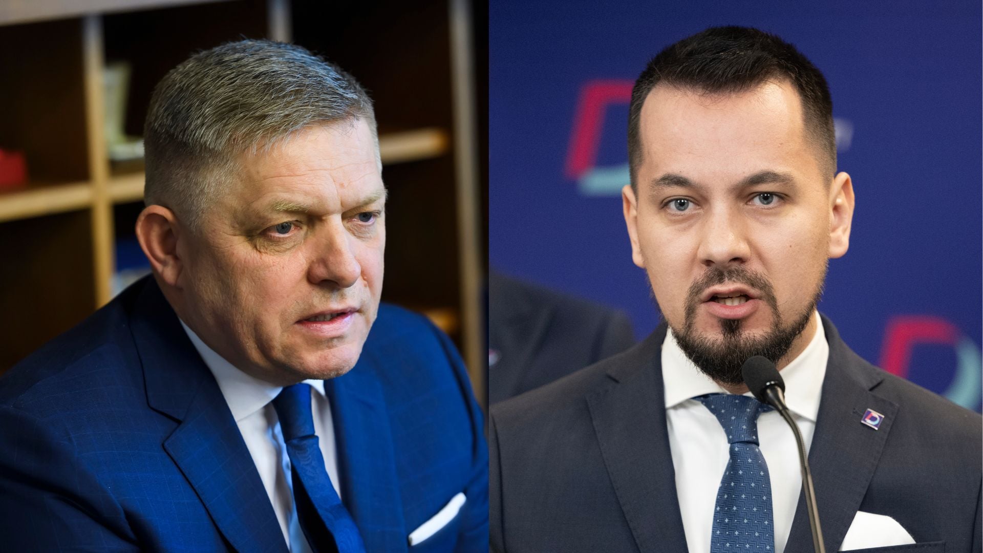 Na snímke premiér Robert Fico a poslanec za Demokratov Juraj Šeliga.