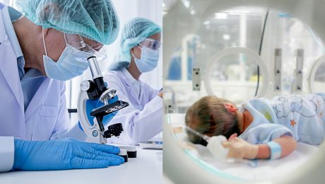 vedec a novorodeniatko