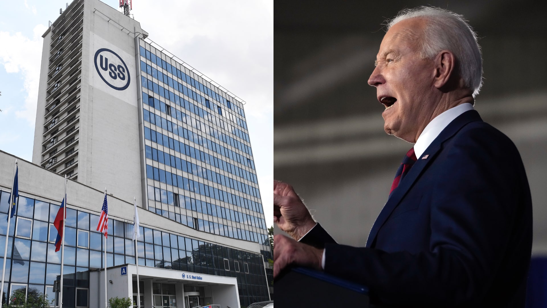 U.S. Steel Košice - budova, prezident USA Joe Biden