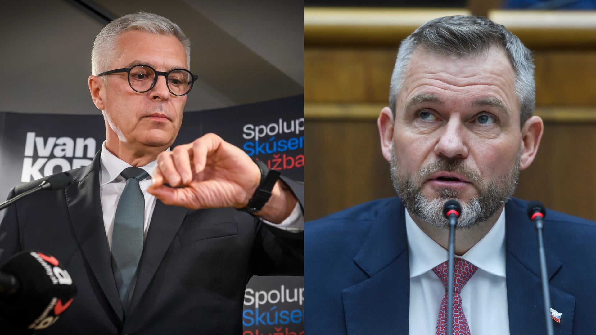 Na snímke Ivan Korčok a Peter Pellegrini