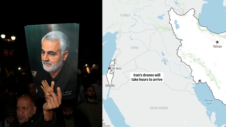 Útok Iránu na Izrael, zosnulý generál, mapa