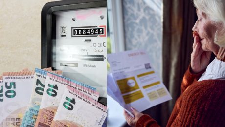 Na snímke hodiny elektriny, faktúra za energie