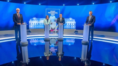 Na snímke Ivan Korčok, Marta Jančkárová, Marek Makara a Peter Pellegrini