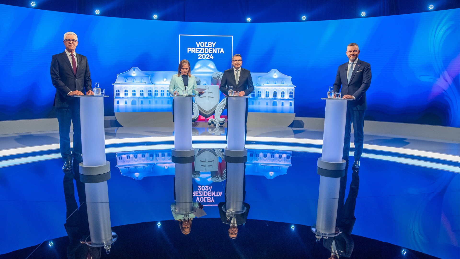 Na snímke Ivan Korčok, Marta Jančkárová, Marek Makara a Peter Pellegrini