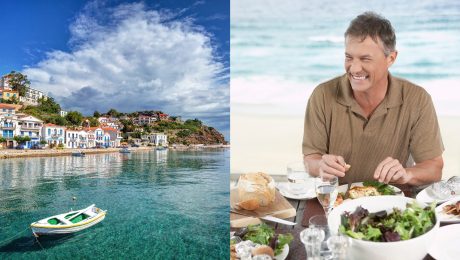 Na snímke Ikaria a muž