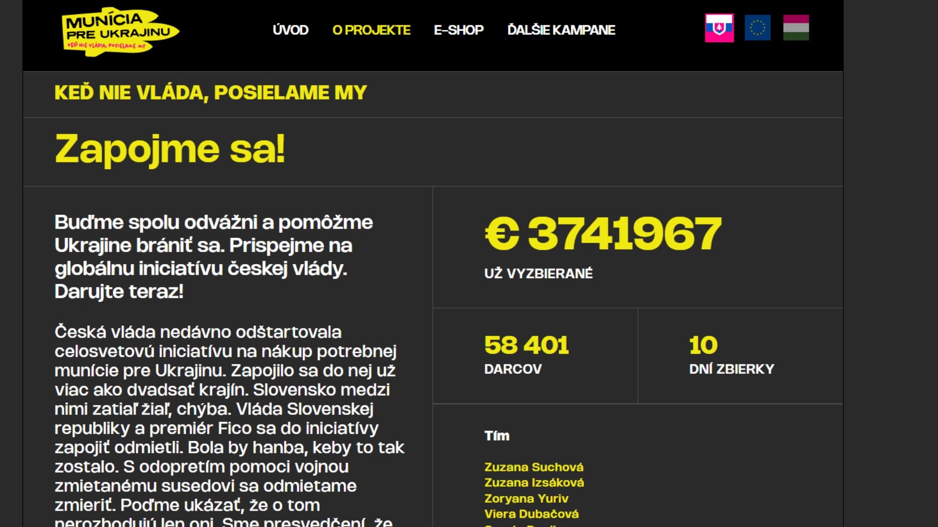 Zbierka munícia pre Ukrajinu