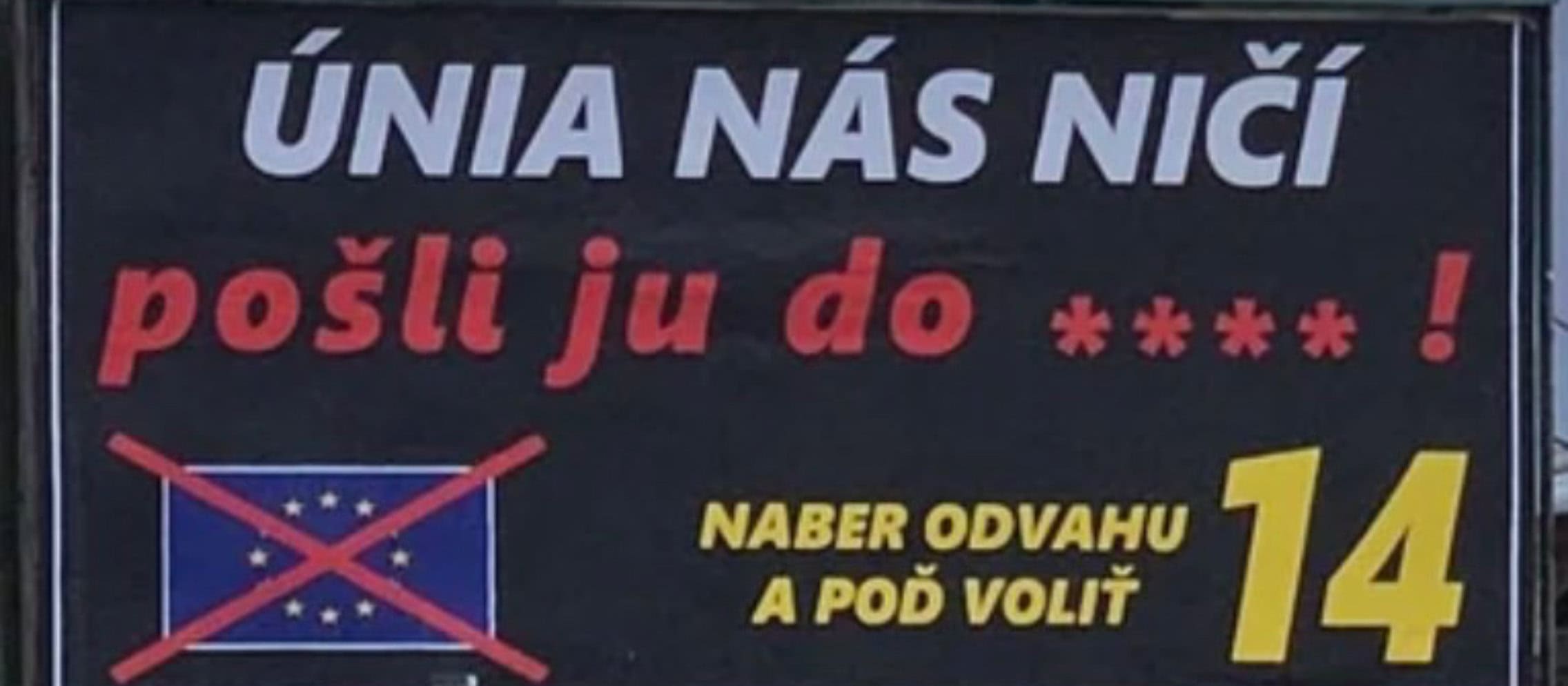 Bilbord ĽSNS v Banskej Bystrici