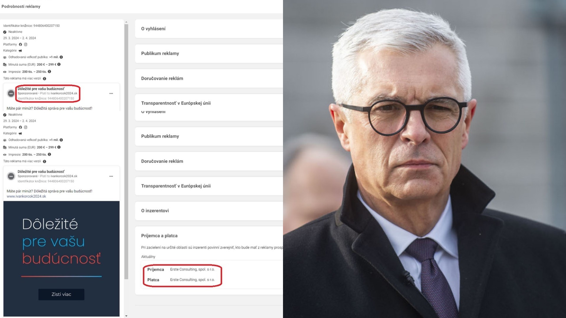 falošný web kandidáta na prezidenta
