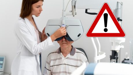 Lekárka kontroluje pacientovi na sedadle zrak.