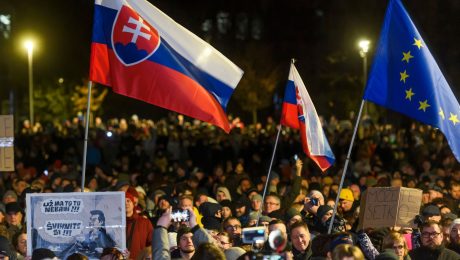 Slováci na proteste.