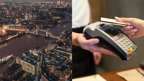Londýn a platba kartou.