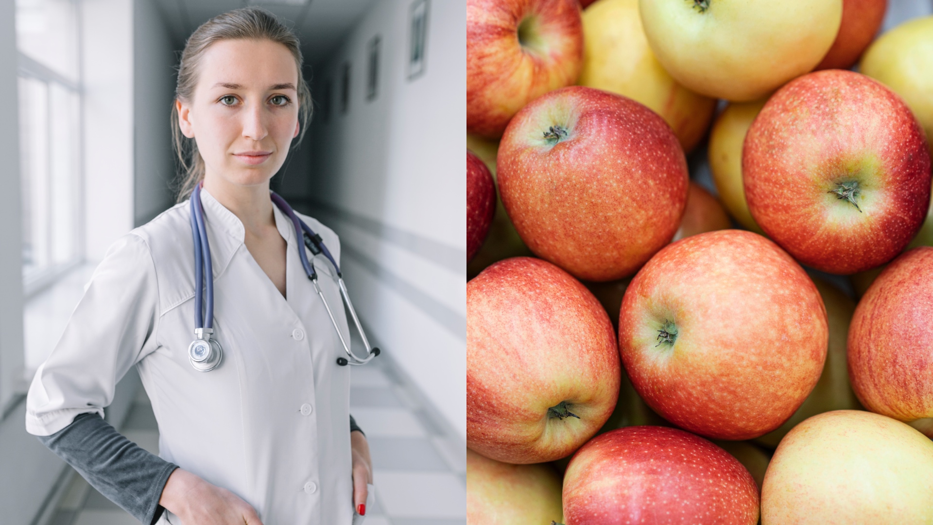 doktorka, jablká
