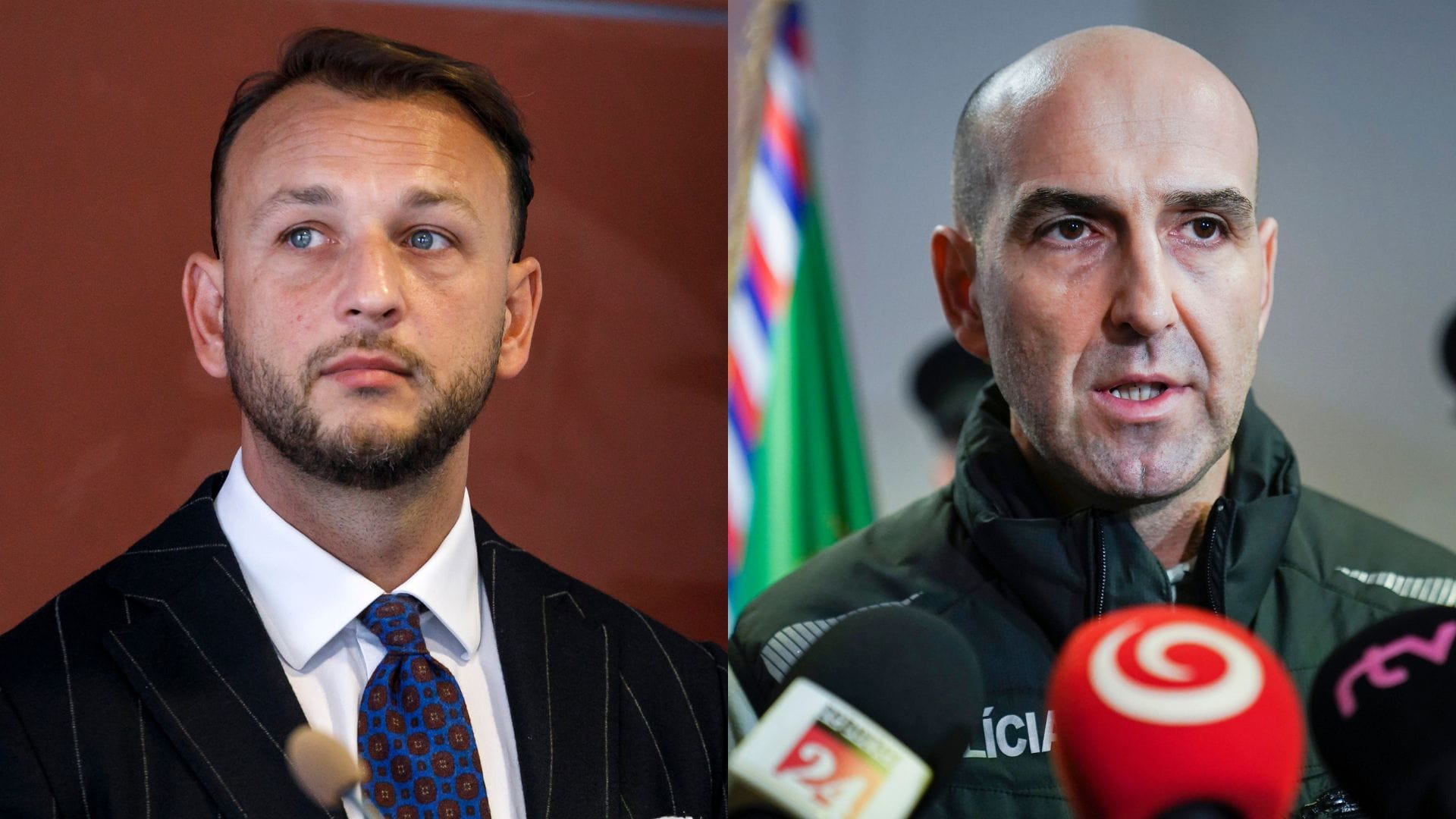 Na snímke Matúš Šutaj Eštok a jeho poradca Ladislav Csémi.