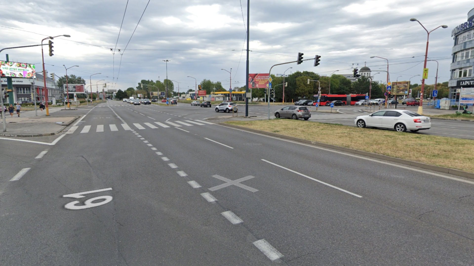 Križovatka, oprava ciest, Bratislava