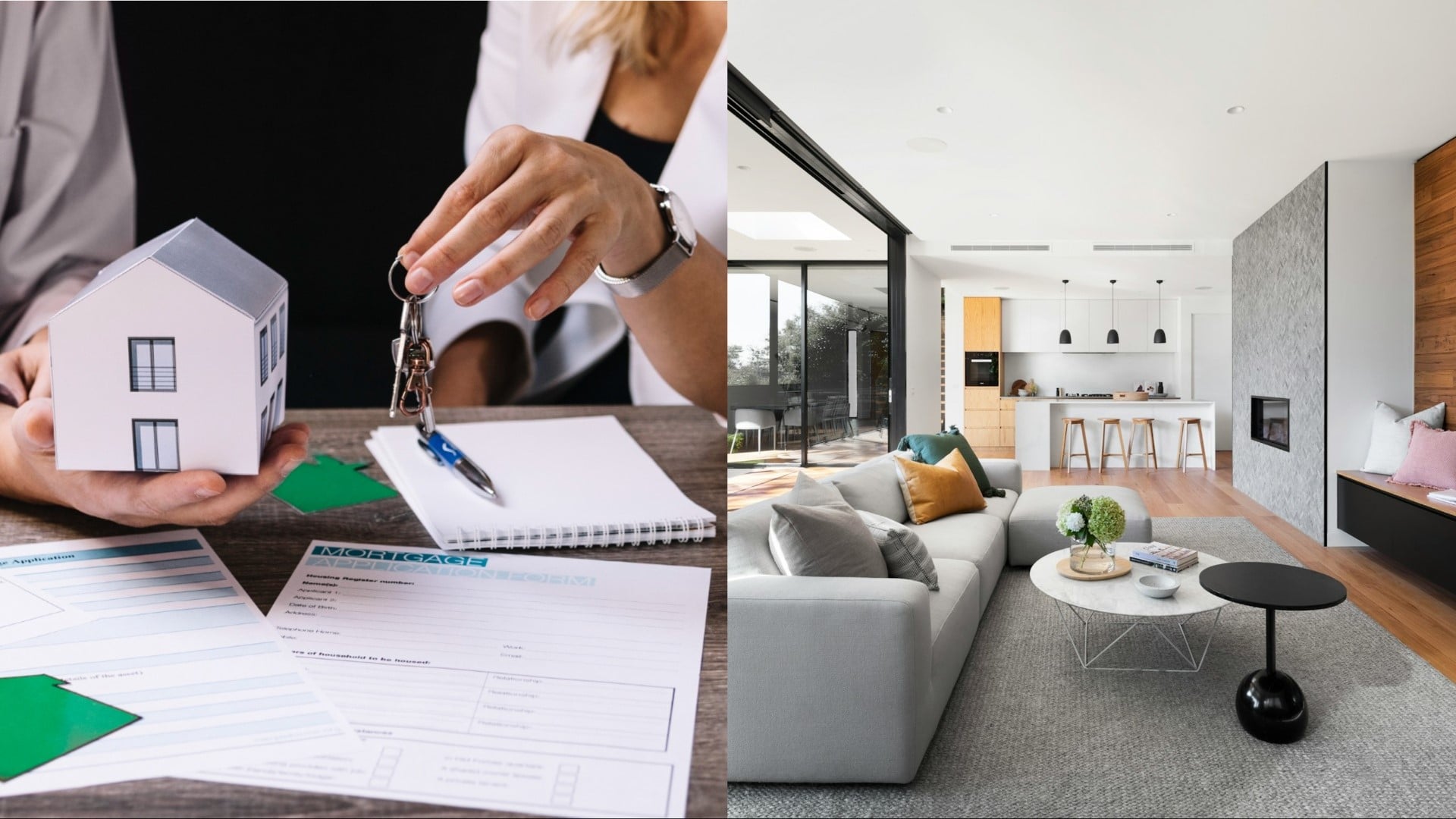 Kupovanie nehnuteľnosti, obývačka