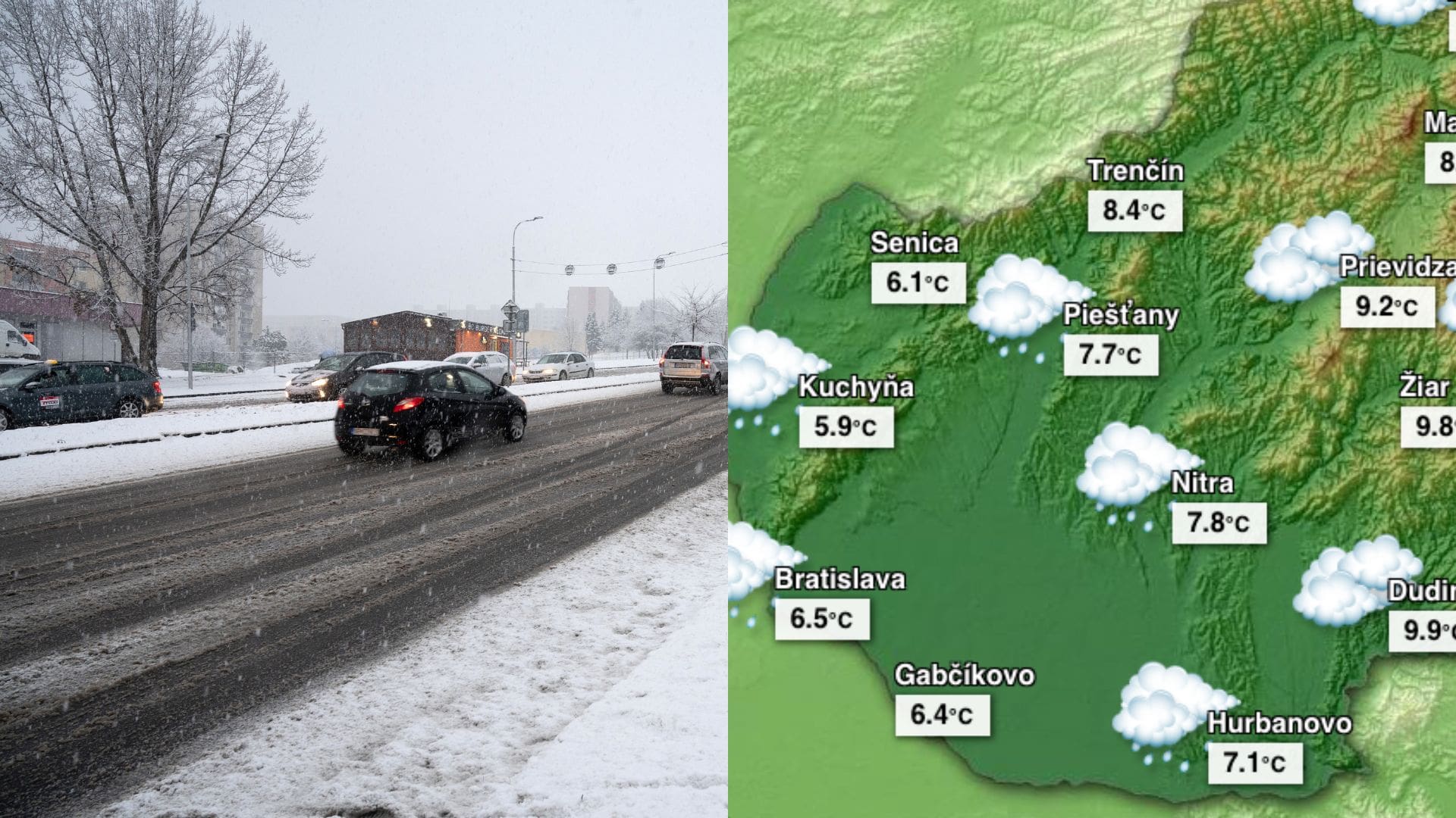 Na Slovensku nasneží