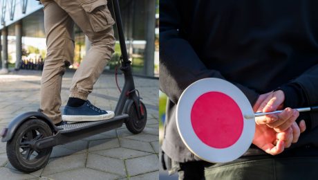 elektro kolobežka a policajt