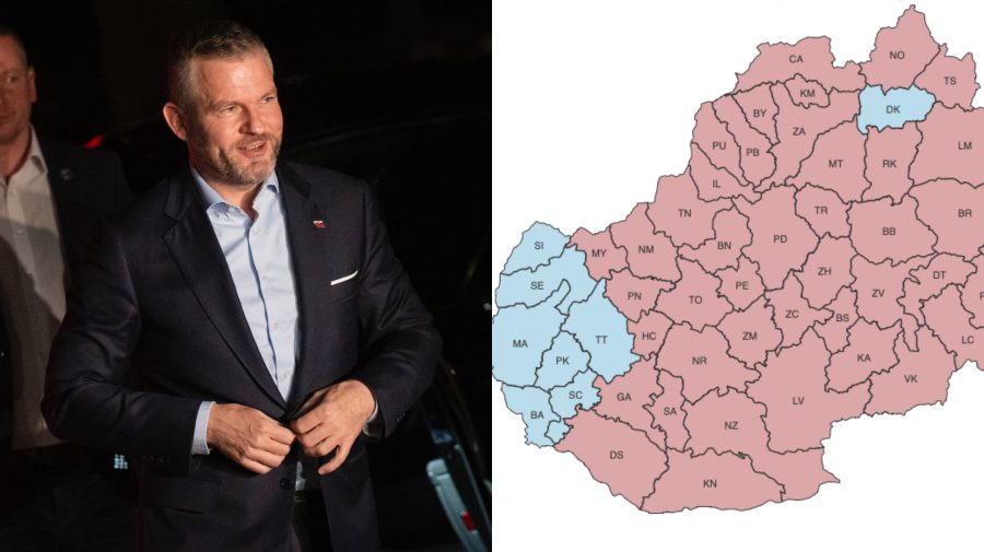Prezidentské voľby 2024, Peter Pellegrini a výsledky v okresoch