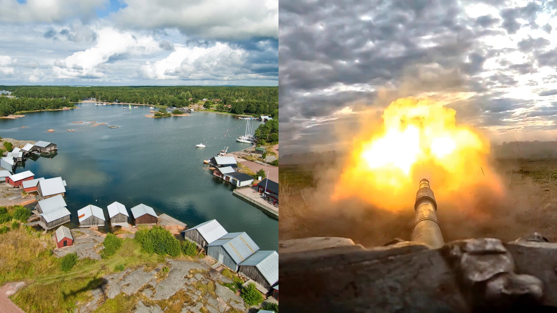 Alandy, Fínsko, a ruský tank T-90M