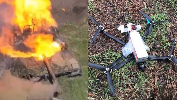Hračkárske drony ničia ruské tanky, T-90M horí