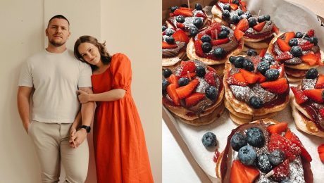 ľudia a sladké raňajky