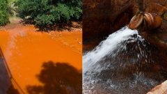 Na snímke kontaminovaná rieka Slaná.