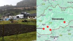 Domy a mapa Slovenska.