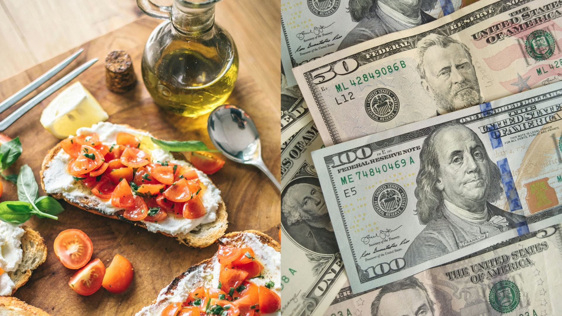 olivový olej a peniaze